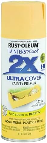 Rust-Oleum Painter's Touch 2X Ultra Cover Spray Paint, Satin Summer Squash