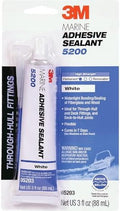 3M Marine Adhesive Sealant 5200, White, 3 oz Tube