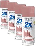 Rust-Oleum 299887 Painter's Touch 2X Ultra Cover Spray Paint, 12 oz, Satin Vintage Blush (Pack of 4)