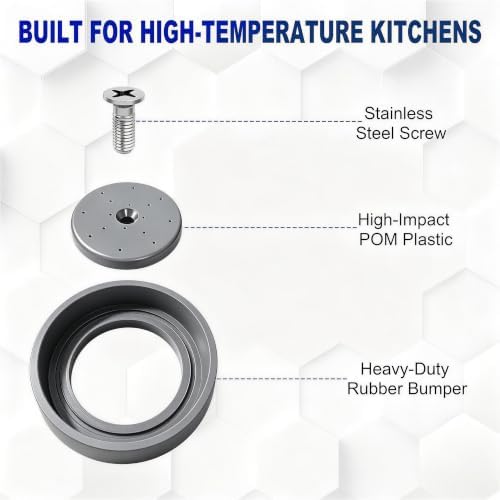 3 PackPre-Rinse Spray Valve Repair Kit for Most 1.42 GPM Commercial Sink Faucet Dish Sprayer Touch On Kitchen Sink Faucets Spray Face Bumper and Screw Repair Part, Gray