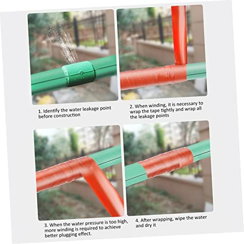 Zerodeko 3pcs Flexible Seal Tape for Pipes Self-Adhesive Repair Tape High-Pressure Leak Sealant for Plumbing Outdoor Use