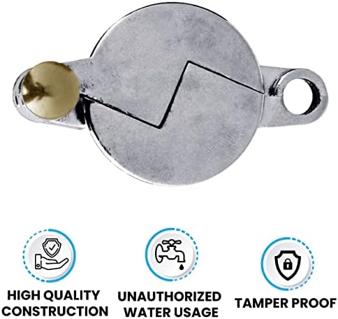 NUSET 2895-3 Water Faucet Lock - Water Spigot Lock for Garden Hose Bib Lock + 1-1/2'' padlock (2896-1), Chrome