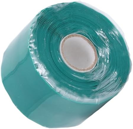 Cosiki Self Fusing Silicone Tape, Black Leak Seal Tape, Pipe Repair Wrap with 2.5mpa Tensile Strength, 50C to 260C, Ideal for Emergency Pipe Repair & Hose Fixation, 1.97inx16.4ft (Green)