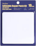 Breliter Inflatable Patch Repair Kit - Waterproof TPU Pool Repair Tape, Heavy Duty Repair Patch for Air Mattress, Bounce House, Inflatable Toys, Tent, Swimming Ring - 10 Packs of 6in x 6in, Square