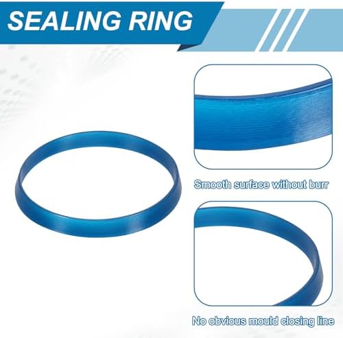 uxcell 4 Pcs Seal Ring Silicone Washer, 50mm/1.97" Silicone Gasket Washers O Ring Seals for 1 7/8 Inch Drain Pipe Sink Drains for Seals Repair Shower Hose Faucet Shower Head, Blue
