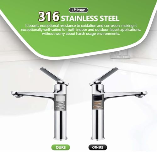 Litorange 20Pcs RP4993 Faucet Repair Kit, RP4993 Silicone Replacement Seats and 316 Stainless Steel Springs, Faucet Parts