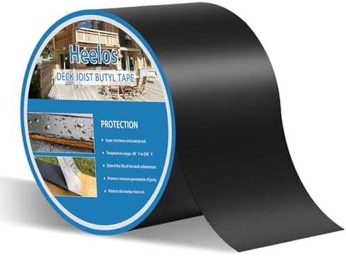 Butyl Joist Deck Tape 4"×50,1 Pack Weather-Resistant Deck Joist Tape Waterproof Flashing Tape, Self-Adhesive Joist Tape Decking for Wood Decks Joist Beams Roof