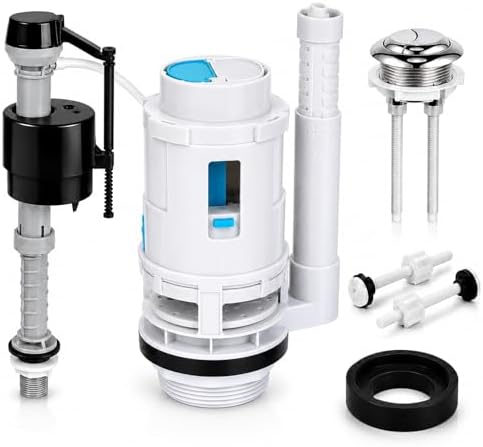 3 Inch Dual Flush Valve Replacement Kit for 2-Piece Toilets, Compatible with Glacier Bay, Toto, WaterRidge, AquaSource& More, Complete Toilet Repair Kit to Fix Leaks, Weak Flush & Wobbling (3 inch)