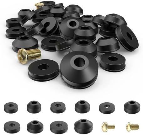 58Pieces Faucet Washer Set withScrews, Multiple Size Rubber Sealing Gaskets Portable for Leak Plumbing Repair