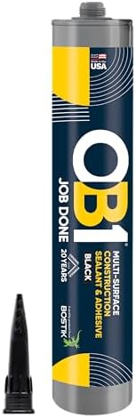 OB1 Universal Caulk Sealant & Adhesive Black 10.1oz - 1 Cartridge