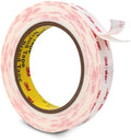 3M Double Sided Mounting Tape 3/4''x15.4Ft, White 4950 Heavy Duty | Waterproof Adhesive Foam Tape for Car Home Office Deco