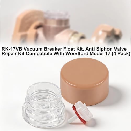 youour RK-17VB Vacuum Breaker Float Kit, Freezeless Anti-Siphon Wall Faucet Repair Kit, Anti Siphon Valve Repair Kit, Compatible with Woodford Model 17 (4 Pack)