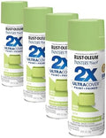 Rust-Oleum 334070 Painter's Touch 2X Ultra Cover Spray Paint, 12 oz, Satin Green Apple (Pack of 4)