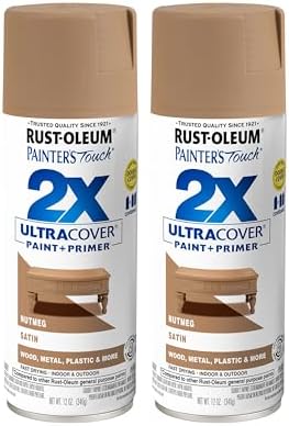 Rust-Oleum Painter's Touch 2X Ultra Cover Spray Paint, Satin Nutmeg