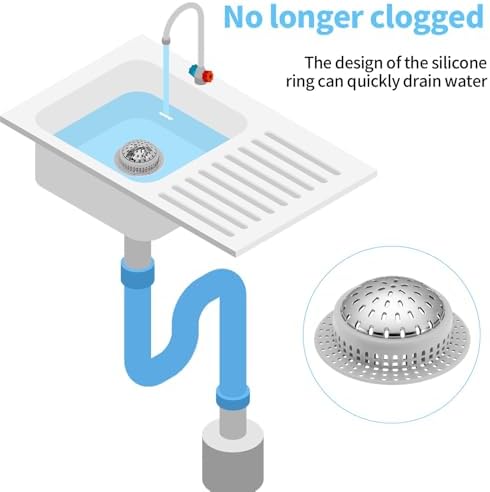 Aluvor Bathtub Drain Hair Catcher Shower Drain Cover Sink Drain Protector