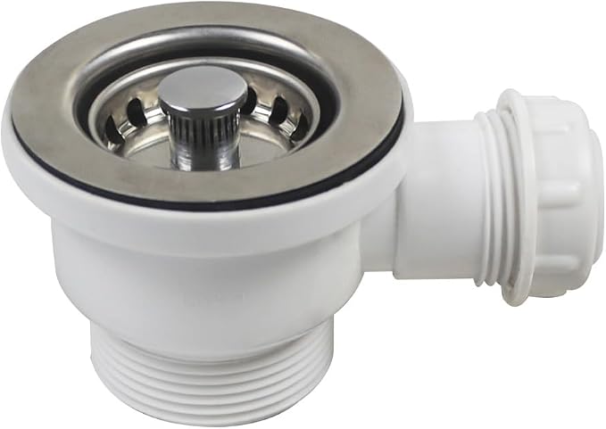 Talea 2.7 Inch Bowl Type Stainless Steel Sink Drain Assembly Kit With Overflow Connector For Kitchen SInk XJ230C002 (Without overflow pipe)