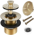 Bathtub Drain Stopper & Two-Hole Overflow Kit, Tub Drain Hair Catcher