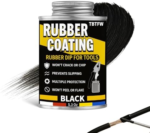 Liquid Plasti Dip Rubber,Black Peelable Liquid Rubber Coating-5.3oz