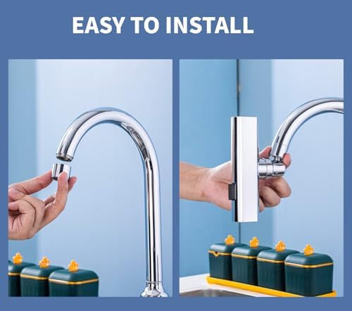 Kitchen Faucet Head Replacement, 3-Function Kitchen Faucet Sprayer Head , 360° Swivel Anti -Splash Faucet Spray Nozzle, M22 Female Thread Spray Head for Kitchen Faucet