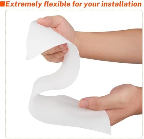One Sight 6 Inches X 75 Feet Waterproofing Membrane Fabric, Roll Anti-Fracture Non-Woven Liquid Waterproof Fiberglass Mesh Tape for Bathroom Shower Walls, Floors, Tiles, Seam (Pack of 2)