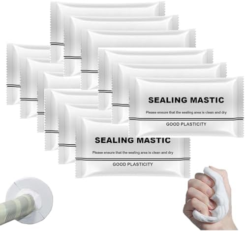 Waterproof Sealant Mastic, Waterproof Repair Sealing Clay, Quick Wall Mending Mud for Drain Connection, for Holes and Gaps Wall Filler (12)