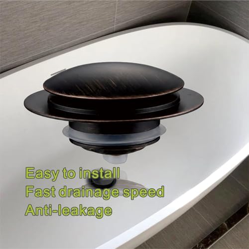 Bathtub Drain Stopper Pop Up Universal - Bronze Replacement Seal