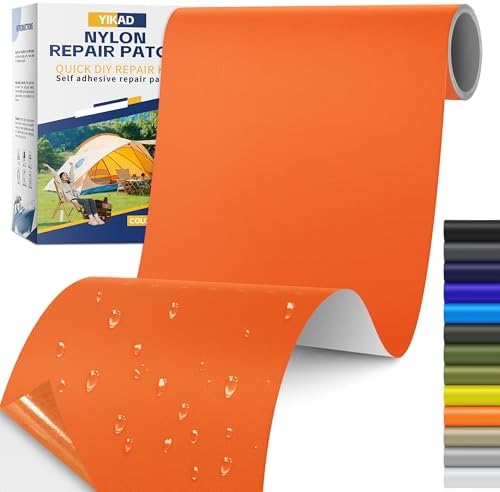 Fabric Repair Tape, Self Adhesive Nylon Repair Patch Kit Orange 4" x 70"