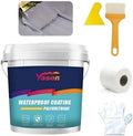Polyurethane Waterproof Coating, 300g Waterproof Coating for Wood sealant/Concrete sealant, Super Strong Bonding Waterproof Anti-Leakage Agent, Sealant for Concrete,Wood Wall, Skylight, Rv (Gray)