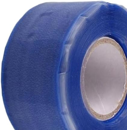 Self Fusing Silicone Tape Waterproof Self Fusing Strip Repair Tape Leakproof Pipe Seal Tape Silicone Material Suitable for Plumbin, Blue
