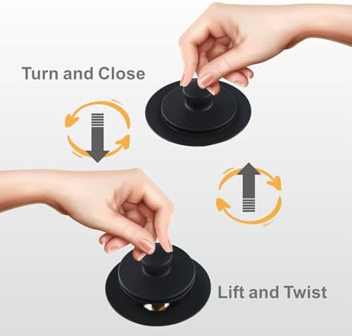 WELLUP Black Bathtub Drain Conversion Kit,Lift & Turn Tub Drain Overflow