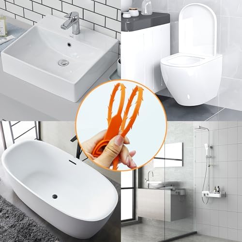 Drain Clog Remover, 25.2inch Flexible Long Pipe Snake Hair Clogs Catcher Cleaner Tool for Toilet, Kitchen Sink, Bathroom Tub, Sewer Drain