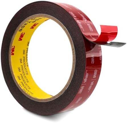 3M Double Sided Tape Heavy Duty 1" x 15.4 Ft, Mounting Tape Black 5925 | Foam Tape Strong Adhesive Waterproof for Automotive Car Décor Home Office Logos Indoor Outdoor, 0.025in Thick