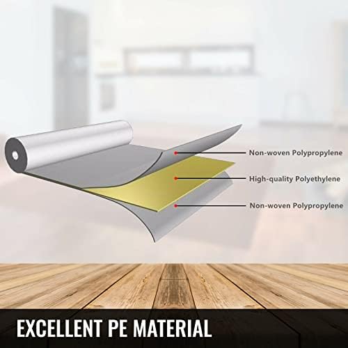 Waterproof Membrane for Shower 9.8 Inch X 98.5 Ft / 83.6 Sq Ft Waterproofing Membrane 20mil Thickness Tile Underlayment Waterproof for Sauna Bathroom Walls 83.6 sqft Polyethylene Fabric Roll