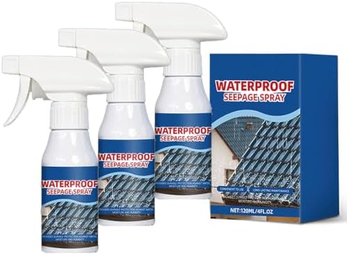 Waterproof Seepage Spray for Kitchen & Bathroom Repair, Powerful Liquid Coating for Roofs, Pipes, Walls, and Home Repair Crack Bathroom Kitchen Wall (3pcs)
