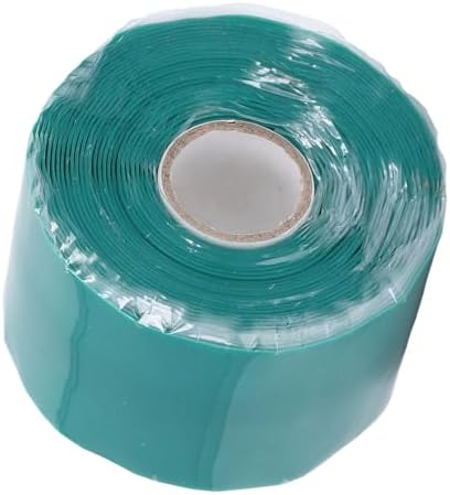 Cosiki Self Fusing Silicone Tape, Black Leak Seal Tape, Pipe Repair Wrap with 2.5mpa Tensile Strength, 50C to 260C, Ideal for Emergency Pipe Repair & Hose Fixation, 1.97inx16.4ft (Green)