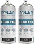 Polar Black Leak Fix Spray - 2 x 13.5fl. oz - Waterproof Roof Sealant - Instantly Seals Leaks and Cracks, for Lasting Protection on Roofs, Drainpipes & Gutter Repairs- for Interior and Exterior Use