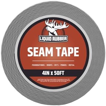Liquid Rubber Waterproof Seam Tape, Multi-Surface Butyl Tape, 4 in x 50 Ft