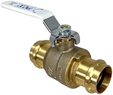 PROCURU 2-Pack 1-Inch Press Copper Ball Valve, Heavy Duty Brass Body, Full Port, LF Certified Safe (3BP100-2P)