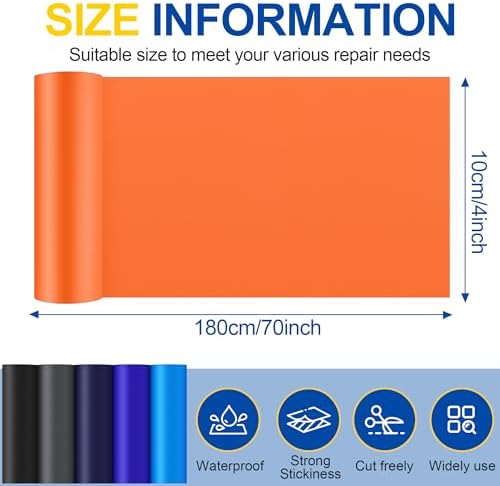Fabric Repair Tape, Self Adhesive Nylon Repair Patch Kit Orange 4" x 70"
