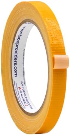 WOD DTC10 Advanced Strength Industrial Grade Schoolbus Yellow Duct Tape, 1/2 inch x 60 ft. Waterproof, UV Resistant For Crafts & Home Improvement