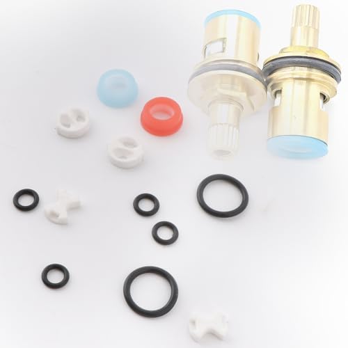 24 Pcs Pleochroic Faucet Washers Assortment Kit, Silicon Washer Insert Turn Replacement Accessories Valve Tap Ceramic Disc Cartridges, for Repairing Faucet Leak Worn Out Washer Replacements, O Ring
