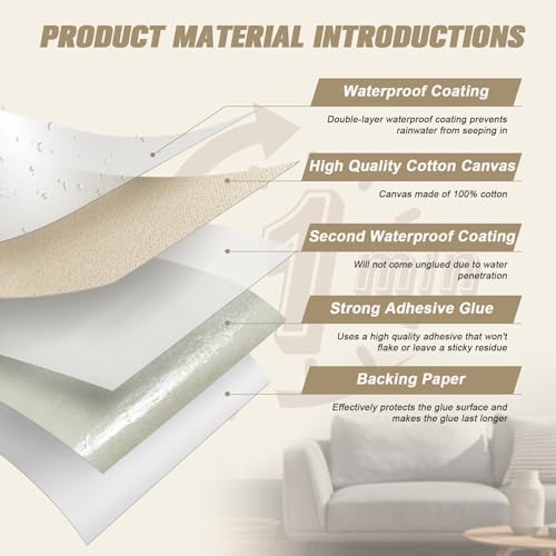 2 Pieces 9 x 11 inch Canvas Repair Patches Canvas Fabric Patch Self-Adhesive Canvas Repair Tape Waterproof Outdoor Gear Repair Patch Kit for Boat Cover Awning Sofa Chair Couch Tent Bag (Dark Green)