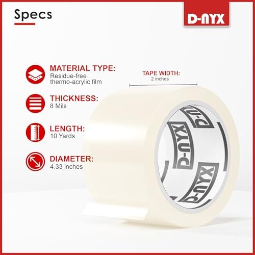 D-NYX Window Sealing Tape 1 Pack Transparent Sealing Heavy-Duty Residue-Free RV Insulation for Doors and Windows, Clear Weather Stripping Draft Isolation Tape (2 Pack 2 inch)