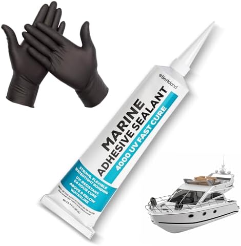 Berkland Marine Adhesive Sealant 4000 UV, 3 oz White - Tack Free in 20 Min