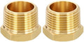 METALLIXITY 2PCS 3/4" MNPT x 1/8" FNPT Thread Brass Hex Bushing Extension | Brass Pipe Fittings, Tube Adapters Convert for Water Line, Tub Spout/Shower Head