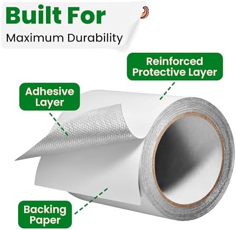 ECOHomes Awning, Tent & Canvas Repair Tape (White, 5 Inch x 30 Feet)