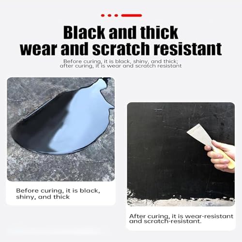 Waterborne Polyurethane Waterproof Sealant,Water-Based Polyurethane,Polyurethane Waterproof Coating,Waterproof Sealant for Roof Leaks,for Walls,Garden,Gutter,Concrete Cracks (Black,500G)