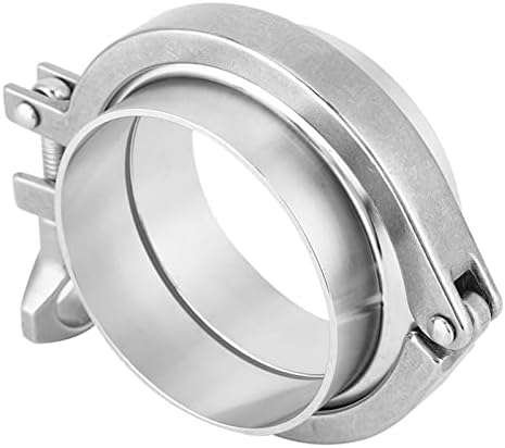 Pipe Clamp, 3 Inch Clamp 76mm Pipe Sanitary Stainless Steel Ferrule Union Set Homebrew Pipe Repair Clamp Leak Sealer Emergency Pipe Kit for Repair