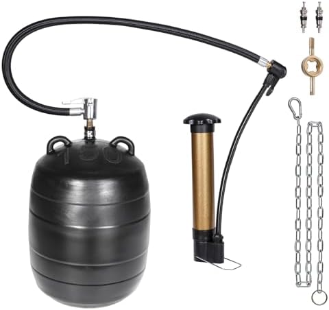 6 Inch Inflatable Pipe Plug Kit with Fast Air Pump & Extension Hose, Heavy Duty Rubber Sewer Test Ball with Safety Chain & Valve Tool for Drain Blocking & Leak Testing(Fits 5.8"-6.2" Pipes)