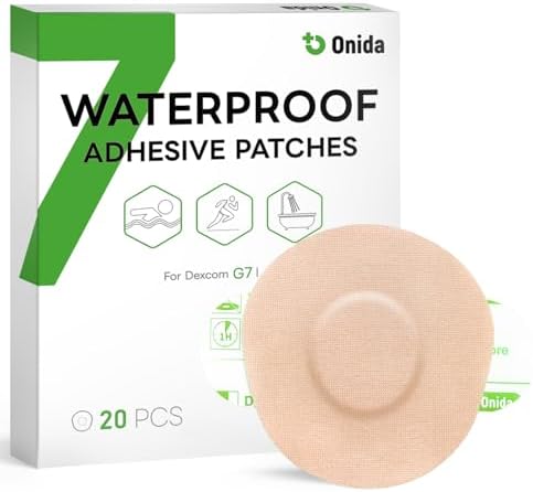 Onida Dexcom G7 Over Patches 20PCS Waterproof CGM Covers for G7 & Stelo